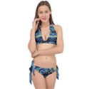 Spaceship Starry Night Van Gogh Painting Tie It Up Bikini Set View1