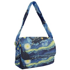 Spaceship Starry Night Van Gogh Painting Courier Bag