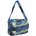 Spaceship Starry Night Van Gogh Painting Courier Bag View1