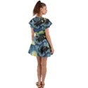 Spaceship Starry Night Van Gogh Painting Flutter Sleeve Wrap Dress View2