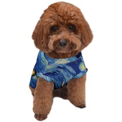 Spaceship Starry Night Van Gogh Painting Dog T-shirt by Maspions