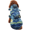 Spaceship Starry Night Van Gogh Painting Dog Coat View2