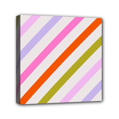 Lines Geometric Background Mini Canvas 6  X 6  (stretched)