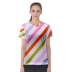 Lines Geometric Background Women s Sport Mesh T-shirt