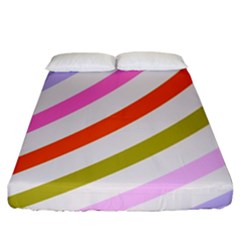 Lines Geometric Background Fitted Sheet (king Size)