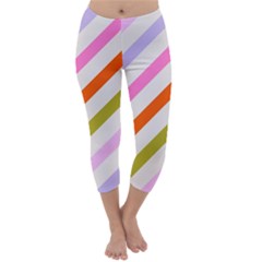 Lines Geometric Background Capri Winter Leggings 