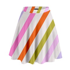 Lines Geometric Background High Waist Skirt