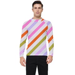 Lines Geometric Background Men s Long Sleeve Rash Guard