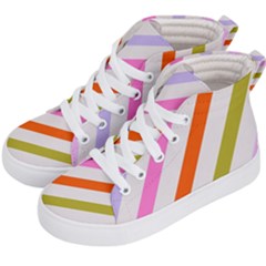 Lines Geometric Background Kids  Hi-top Skate Sneakers