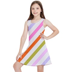 Lines Geometric Background Kids  Lightweight Sleeveless Dress