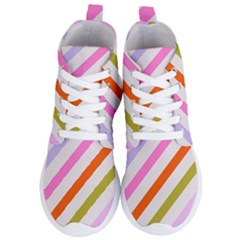 Lines Geometric Background Women s Lightweight High Top Sneakers