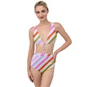 Lines Geometric Background Tied Up Two Piece Swimsuit View1