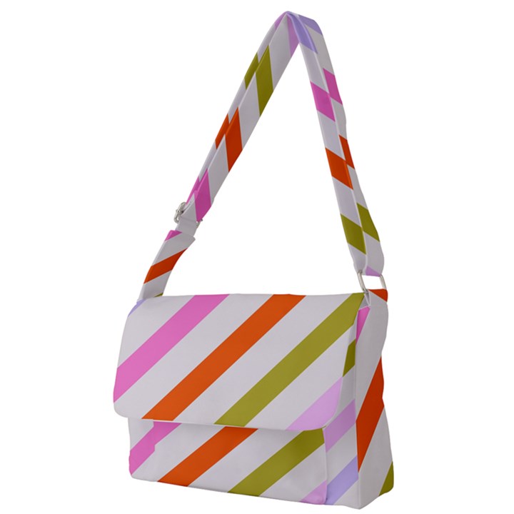 Lines Geometric Background Full Print Messenger Bag (S)