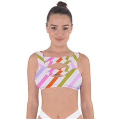 Lines Geometric Background Bandaged Up Bikini Top