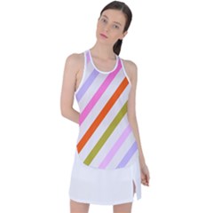 Lines Geometric Background Racer Back Mesh Tank Top