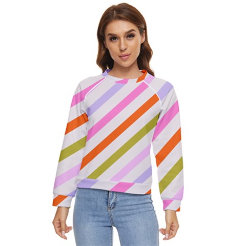 Lines Geometric Background Women s Long Sleeve Raglan T-shirt by Maspions