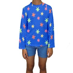 Background Star Darling Galaxy Kids  Long Sleeve Swimwear