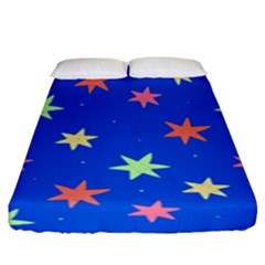 Background Star Darling Galaxy Fitted Sheet (king Size)