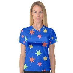 Background Star Darling Galaxy V-neck Sport Mesh T-shirt