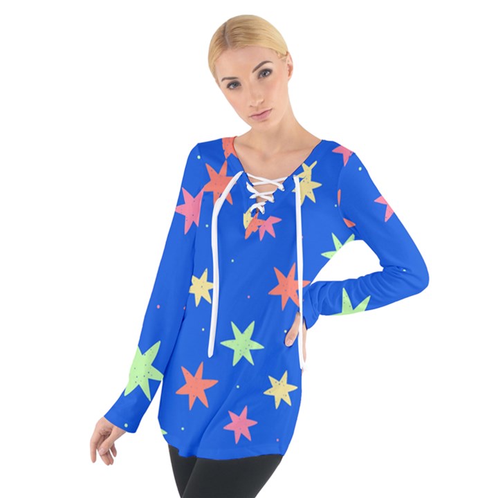 Background Star Darling Galaxy Tie Up T-Shirt