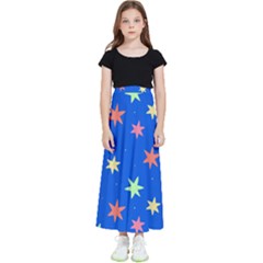 Background Star Darling Galaxy Kids  Flared Maxi Skirt by Maspions