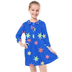 Background Star Darling Galaxy Kids  Quarter Sleeve Shirt Dress