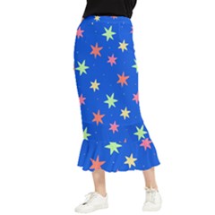 Background Star Darling Galaxy Maxi Fishtail Chiffon Skirt