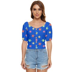 Background Star Darling Galaxy Button Up Blouse