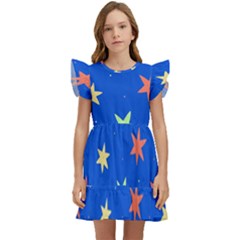 Background Star Darling Galaxy Kids  Winged Sleeve Dress by Maspions