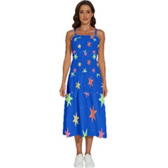 Background Star Darling Galaxy Sleeveless Shoulder Straps Boho Dress