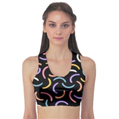 Abstract Pattern Wallpaper Fitness Sports Bra