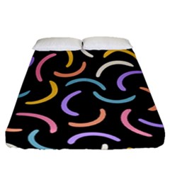 Abstract Pattern Wallpaper Fitted Sheet (queen Size)