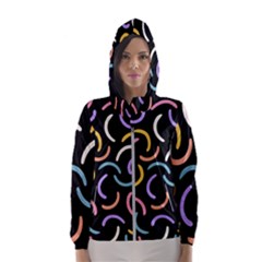 Abstract Pattern Wallpaper Women s Hooded Windbreaker