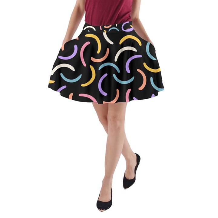 Abstract Pattern Wallpaper A-Line Pocket Skirt