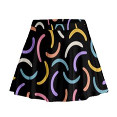 Abstract Pattern Wallpaper Mini Flare Skirt