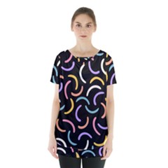 Abstract Pattern Wallpaper Skirt Hem Sports Top