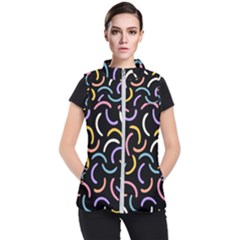 Abstract Pattern Wallpaper Women s Puffer Vest