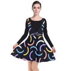 Abstract Pattern Wallpaper Plunge Pinafore Dress