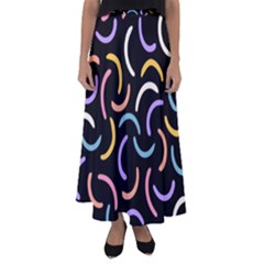 Abstract Pattern Wallpaper Flared Maxi Skirt