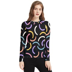 Abstract Pattern Wallpaper Women s Long Sleeve Rash Guard