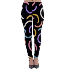 Abstract Pattern Wallpaper Lightweight Velour Leggings