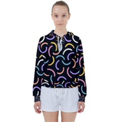 Abstract Pattern Wallpaper Women s Tie Up Sweat