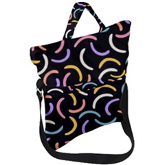 Abstract Pattern Wallpaper Fold Over Handle Tote Bag