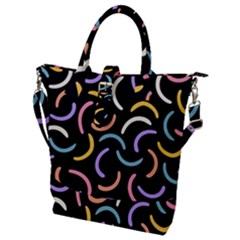 Abstract Pattern Wallpaper Buckle Top Tote Bag