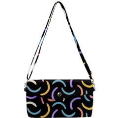 Abstract Pattern Wallpaper Removable Strap Clutch Bag