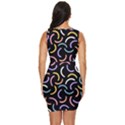 Abstract Pattern Wallpaper Draped Bodycon Dress View4