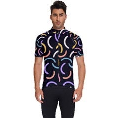 Abstract Pattern Wallpaper Men s Short Sleeve Cycling Jersey