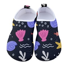 Sea Shells Pattern Wallpaper Fish Kids  Sock-style Water Shoes by Maspions