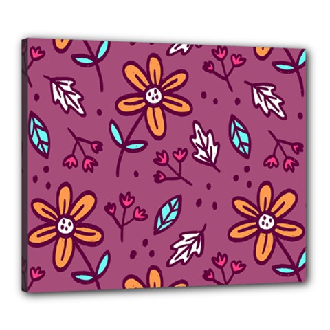 Flowers Petals Leaves Foliage Canvas 24  X 20  (stretched) by Maspions