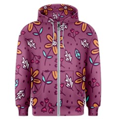 Flowers Petals Leaves Foliage Men s Zipper Hoodie